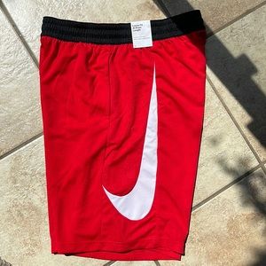 Red Nike basketball shorts